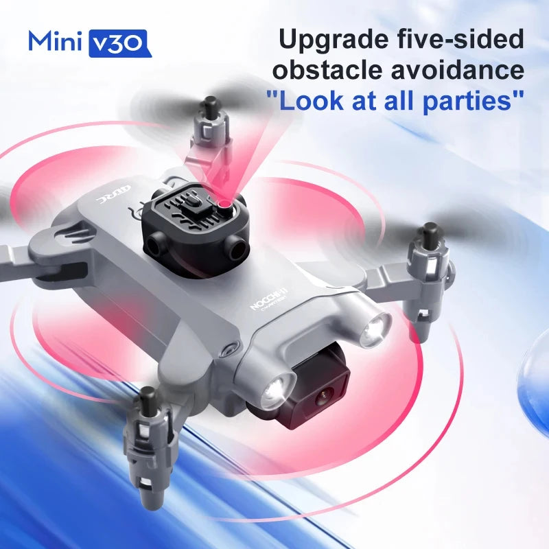 V30 Mini Drone 4DRC with Camera HD 4K 1080P FPV RC Drones Profesional Five-Sided Obstacle Avoidance Helicopter Drone Toy