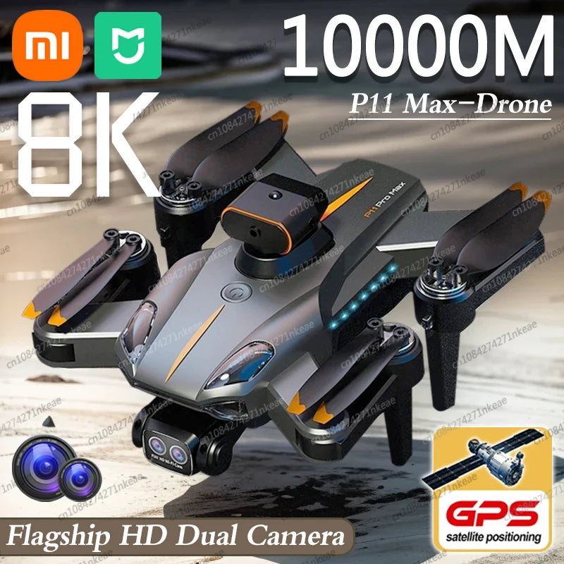 MIJIA P11 Max Drone 8K 5G GPS Professional HD Aerial Photography Dual-Camera Obstacle Avoidanc Brushless Quadrotor 10000M