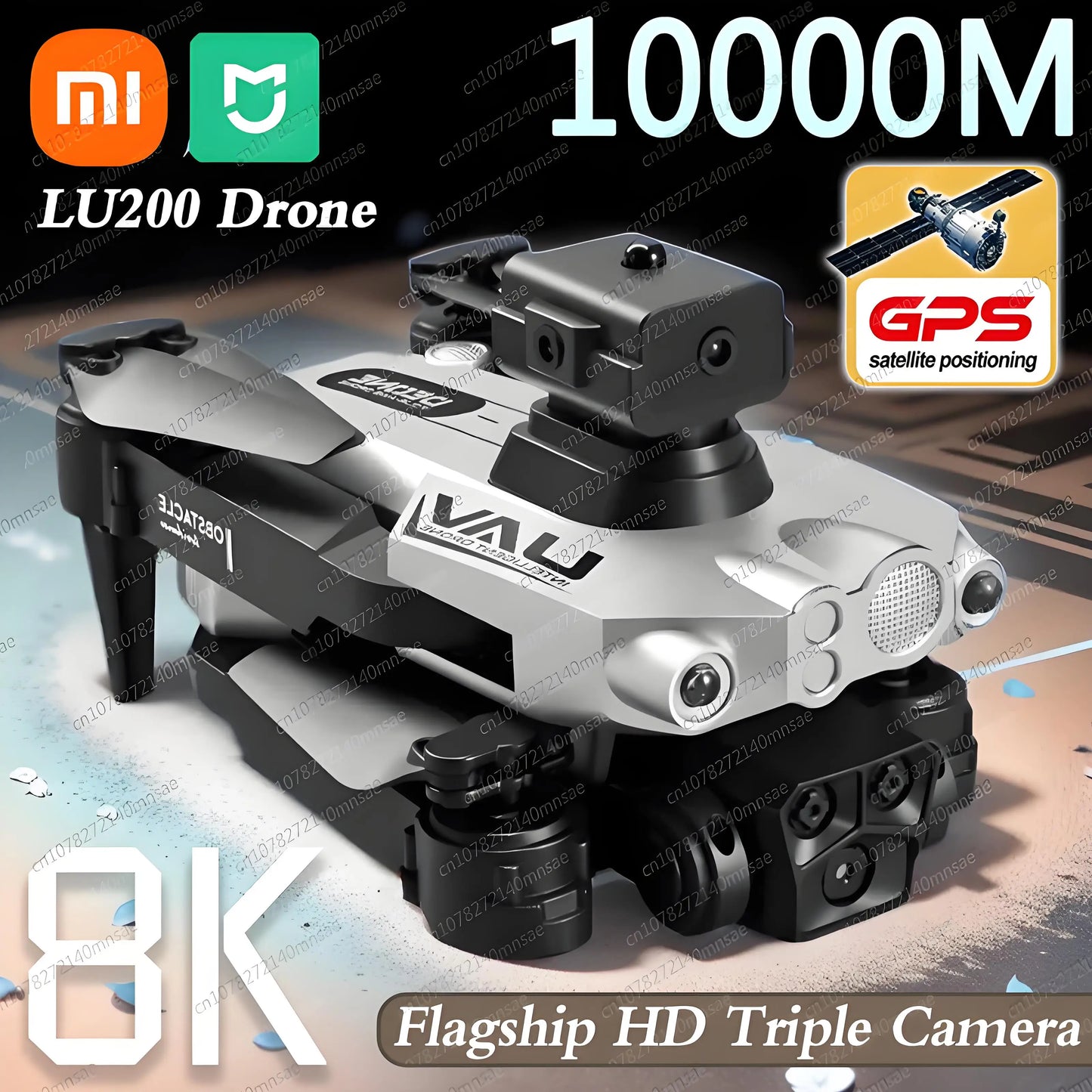 Xiaomi LU200 Pro Drone 8K Gps Professional Hd Aerial Photography Triple-Camera Obstacle Avoidance Brushless Drone 10000M
