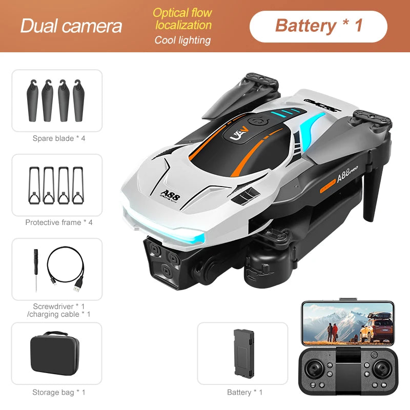 Xiaomi 10000M A88 Drone Professional 8K GPS Dual Camera 5G Obstacle Avoidance Optical Flow Positioning Brushless Upgraded RC 