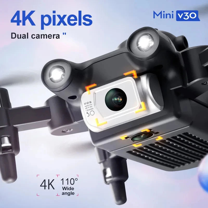 V30 Mini Drone 4DRC with Camera HD 4K 1080P FPV RC Drones Profesional Five-Sided Obstacle Avoidance Helicopter Drone Toy