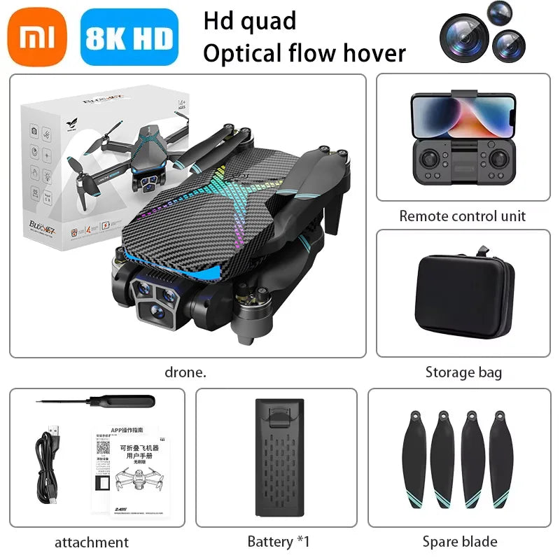 Xiaomi 10000M AE7 Drone 8K HD GPS Triple Camera Professional Aerial Photography Omnidirectional Obstacle Avoidance Quadrotor