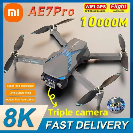 Xiaomi 10000M AE7 Drone 8K HD GPS Triple Camera Professional Aerial Photography Omnidirectional Obstacle Avoidance Quadrotor